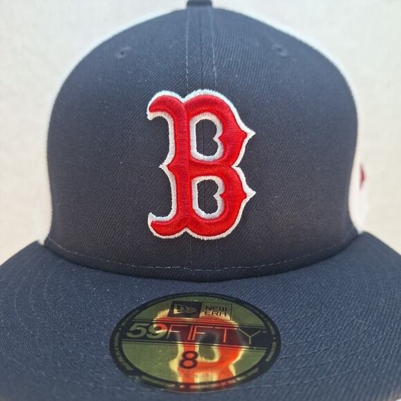 New Era 59Fifty Boston Red Sox MLB Authentic Fitted Hat Cap 8 Red White Blue - Picture 2 of 7